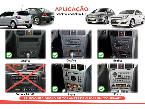 Imagem 6 de 10 de Moldura De Painel 2 Din Multimidia Dvd Mp5 Vectra Corsa Meriva Montana Escolher A Cor No Anúncio