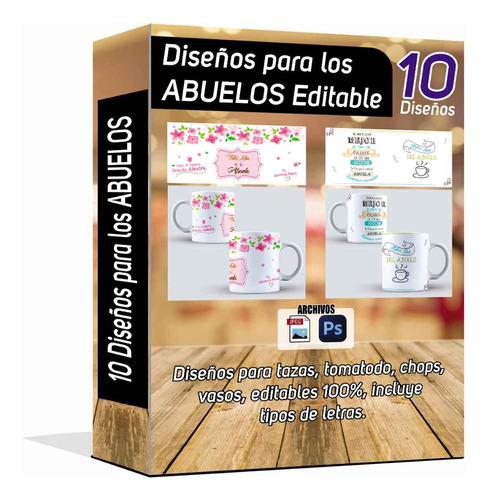 Pack Abuelos (sublimado Tazas, Tomatodo)