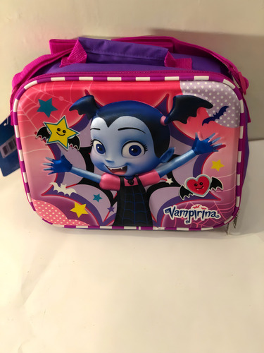 Vampirina 3d Lonchera Disney Jr Escolar Alimentos Termica Color Violeta