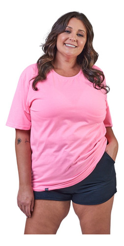 Camiseta Plus Size Feminina Lisa