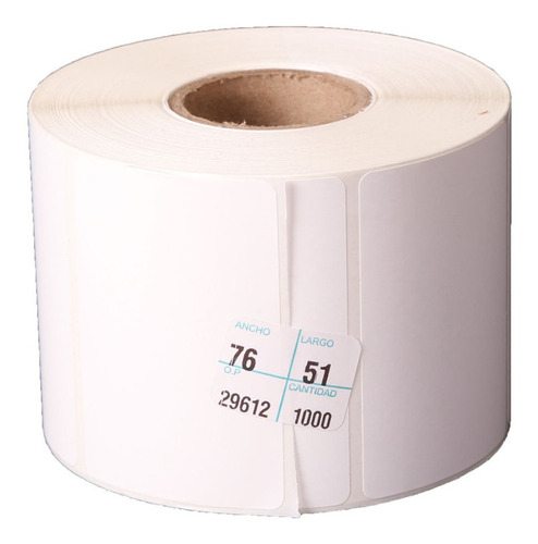 20 Mil Etiqueta Térmica Directa 76mm X 51mm