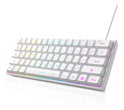 Magegee Teclado Mini 60% Para Juegos, Retroiluminado Rgb De.