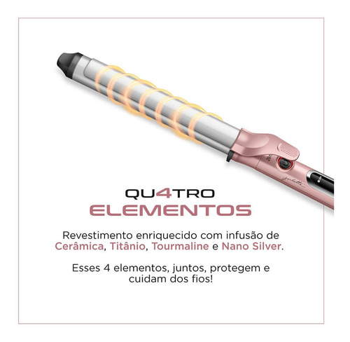 Modelador De Cachos By Juliette Mondial 70w Bivolt Mc-ju-01 Golden Rose