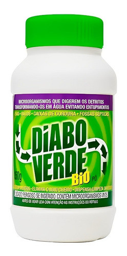 Diabo Verde Bio Para Pia Ralo Esgoto Fossa 150g