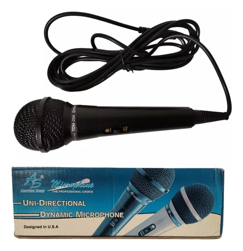 Micrófono Dinamico Karaoke Alámbrico Conexion Audio Parlante