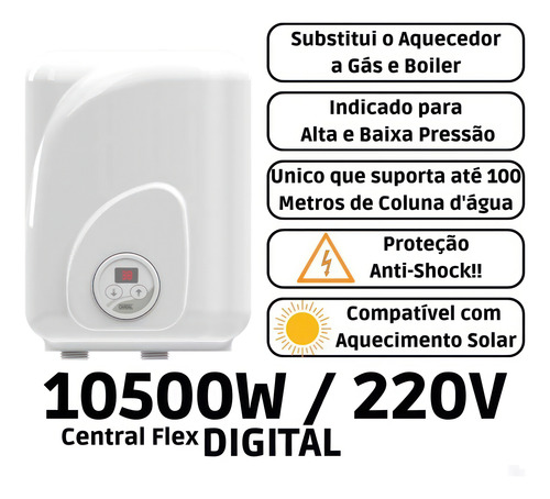 Aquecedor Central Flex Digital 10,5kw/220v Cardal