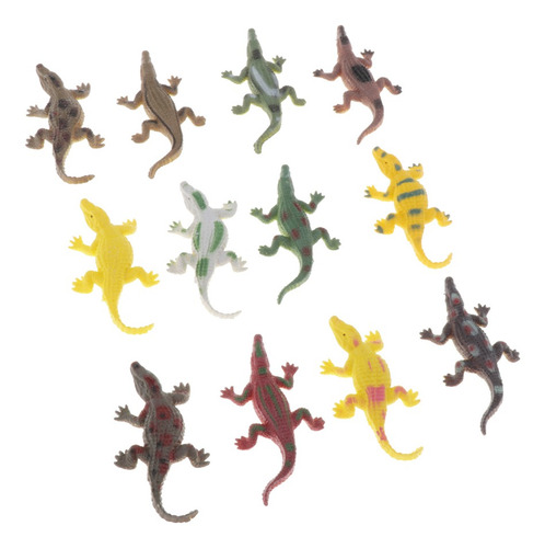 Figuras De Juguete De Animales Cocodrilo 12pieza