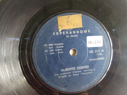 Vinilo Single Alberto Cortez Esperándome 