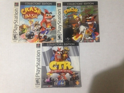 Manuales Crash Bandicoot 3, Bash Y Ctr Para Ps1