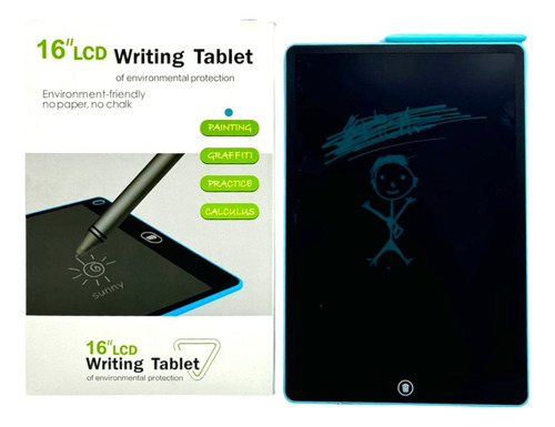 36 Pizarrón Mágico Lcd Tipo Tablet Niños 16 Pulgadas Mayoreo