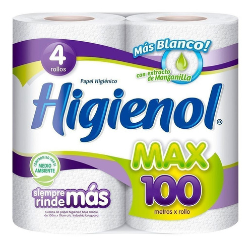 Papel Higienico Higienol Max Plus 4x100m