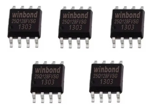 Imagem 4 de 4 de 25q128fvsg 25q128 Eprom Bios Ci Virgem 3.3v Winbond - 5 Pçs
