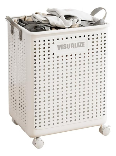 Cesta Plegable Grande Con Ruedas Y Asa - Ideal Para Lavander