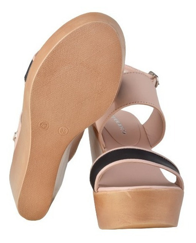 Sandalias Taco Chino De Mujer De Cuero Lappas - Ferraro