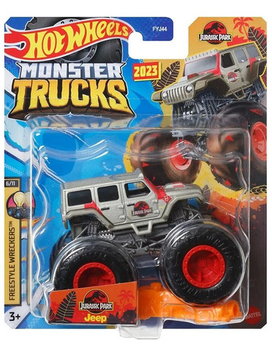 Hot Wheels Monster Trucks - Jeep Jurassic Park  Mattel Hlt08
