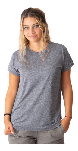 Remera New Balance Sport Core Heather Mujer Training Gris