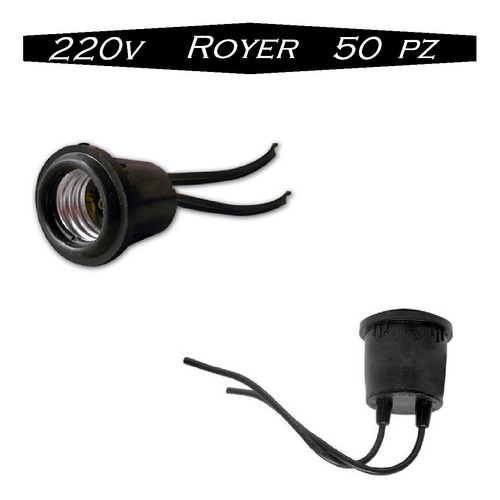 Portalámparas Socket Intemperie Reforzado 220v Royer (50pz)