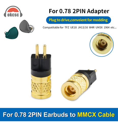 Okcsc - Adaptador De Auriculares De Doble Clavija Macho A Mm