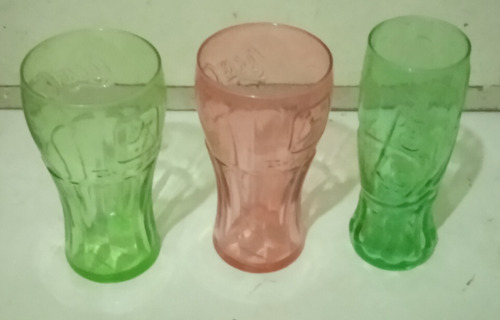 3 Vasos De Vidrio  Coca-cola 