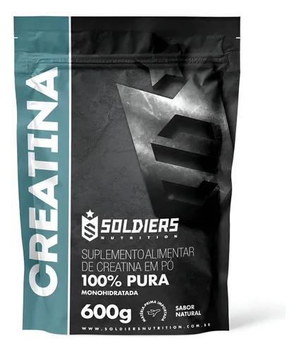 Creatina Monohidratada 600g Soldiers Nutrition 100% Pura Importad...