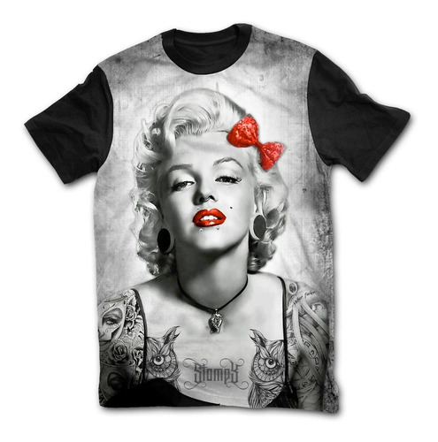 Stompy Camisetas - Marilyn Monroe Tattoo - Gansta Promoção