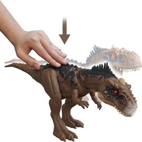 Imagem 1 de 2 de Jurassic World Roar Strikers Rajasaurus Mattel Hdx35