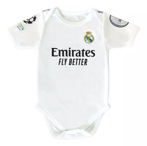 Pack bebe Real Madrid CF| recién nacido regalo Real Madrid CF gorrito,  manoplas , patucos pijama 2 piezas