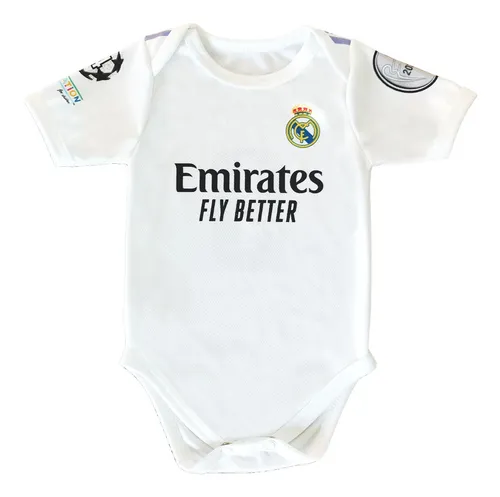 Pack bebe Real Madrid CF| recién nacido regalo Real Madrid CF gorrito,  manoplas , patucos pijama 2 piezas