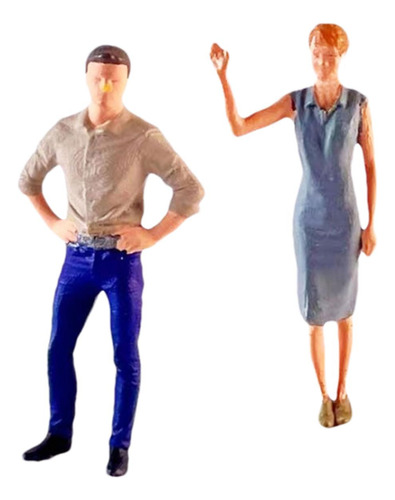 Figuras De Mujeres Y Hombres 2x1/64, , Diseño De Caqui