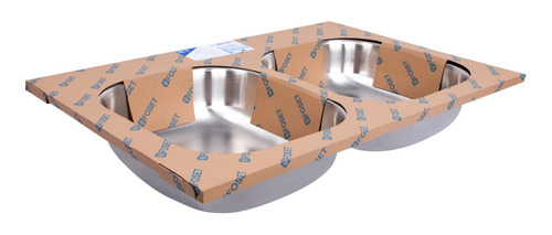 Fregadero Tina Doble Basico Organizador Empotrar 84 X 56 Cm