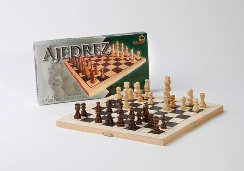 Juego De Ajedrez Piezas De Madera Mediano Bisonte