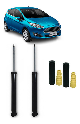 02 Amortecedor Traseiro New Fiesta 2012 Até 2015 + Kit