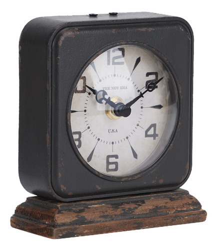 Soffee Design Reloj De Mesa Vintage Con Base De Madera, Relo