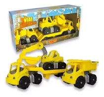 Comprar Set X3 Camion Trailer Excavadora Volcador Duravit Vial