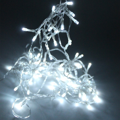 Guirnalda Decorativa Tipo Arroz A Pila 80 Led 10 Mts X 10 U.