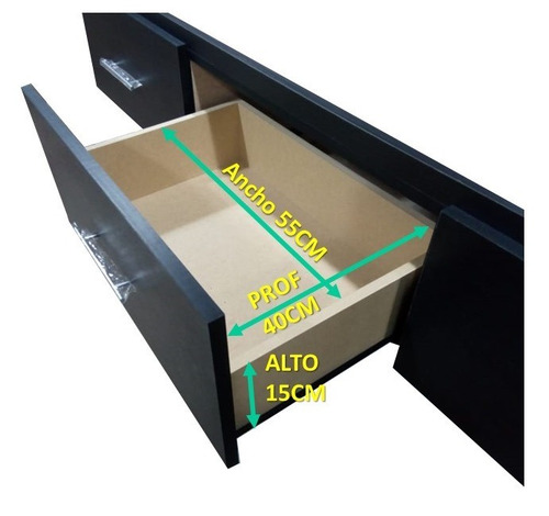 Cama Con Cajones Box . Base Somier Con Cajonera !!