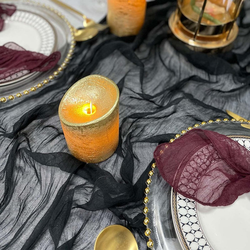 Camino De Mesa Table Runner, 35 X 72 Pulgadas, Gasa, Tela De
