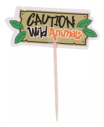 Paquete De 48 Novedad Selva Animal Cupcake Toppers