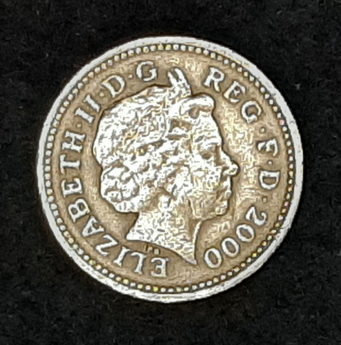 Moneda Reino Unido Año 2000. 1 Libra. Inglesa. Elizabeth Ii.