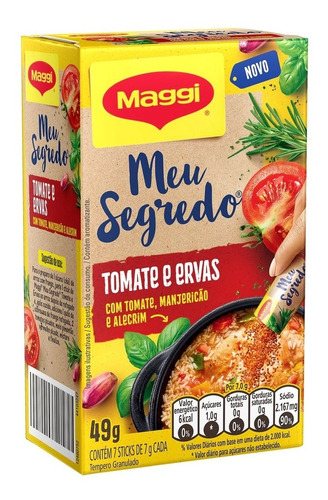 Tempero Granulado Meu Segredo Tomate E Ervas Maggi 49g