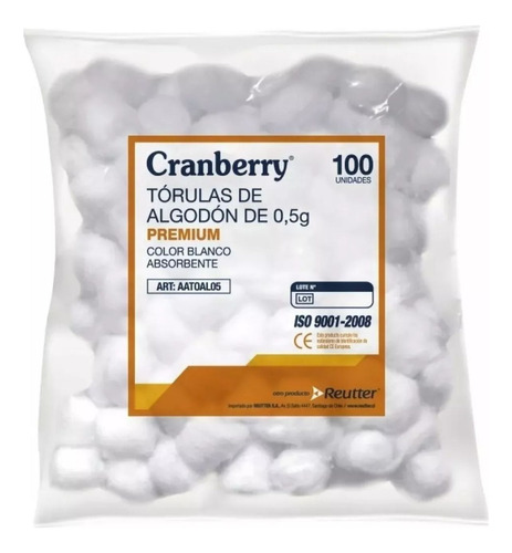 Torulas De Algodón  Premium 0,5gr X 100 Unidades 