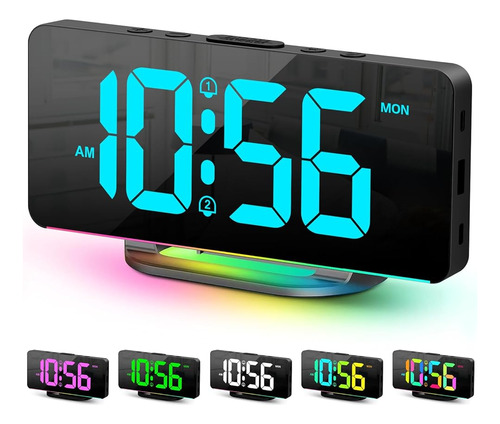 Reloj Despertador Digital, Reloj Digital Led Grande Para Dor