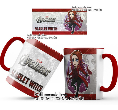 Mug  Taza Oreja Roja Super Heroes Avengers 010