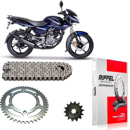 Kit Transmision Riffel Bajaj Rouser 135 150 43/15 Plan Fas