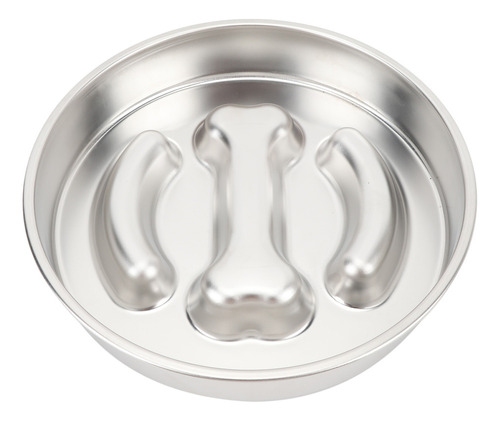 Comedero Para Comida Lenta Para Perros, Acero Inoxidable, 2