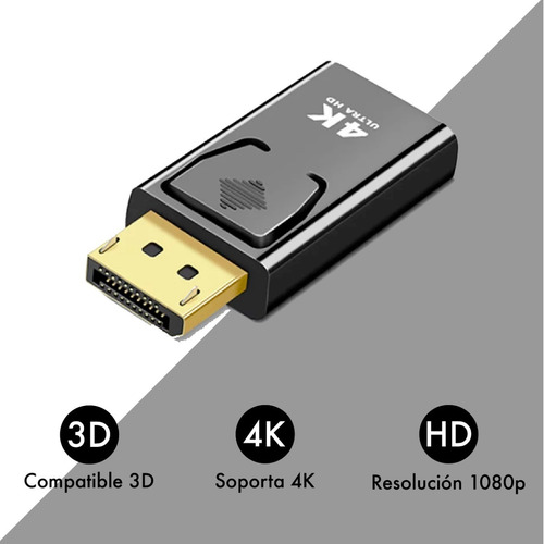 Adaptador Displayport A Hdmi 4k 3d Full Hd