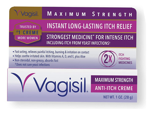 Crema Vagisil Anti-picazón Irritación Vaginal 28g 