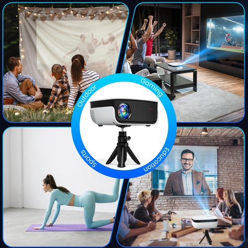 Proyector Nicpow Mini, Proyector Portátil Con 1080p Y 7500l