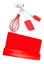 Comprar Set Kit Espatula +pincel+batidor+ Placa Silicona Reposteria