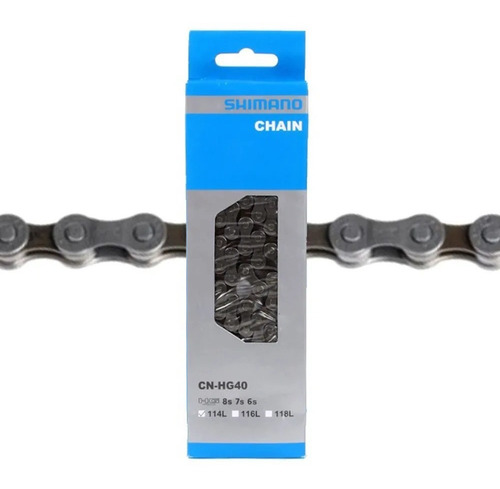 Imagem 3 de 3 de Corrente Shimano Original Hg40 8 Velocidades Bike Mtb Speed